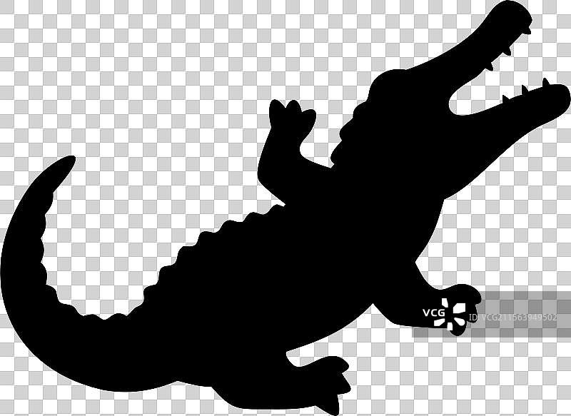 鳄鱼剪影 鳄鱼图标图片素材