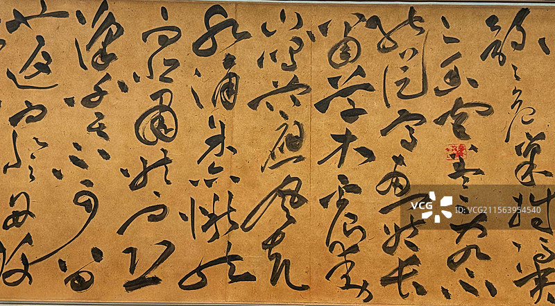 上海博物馆文物（明代祝允明狂草典范）—《前后赤壁赋卷》/墨色飞白技法/章法空间美学—长三角文博数字化图片素材