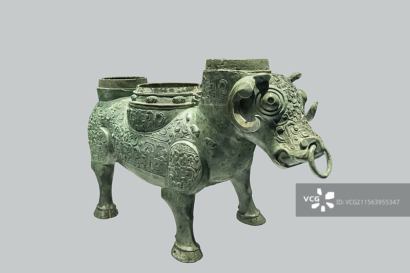 上海博物馆青铜器馆：牺尊（春秋晚期，1923年山西浑源县李峪村出土）图片素材