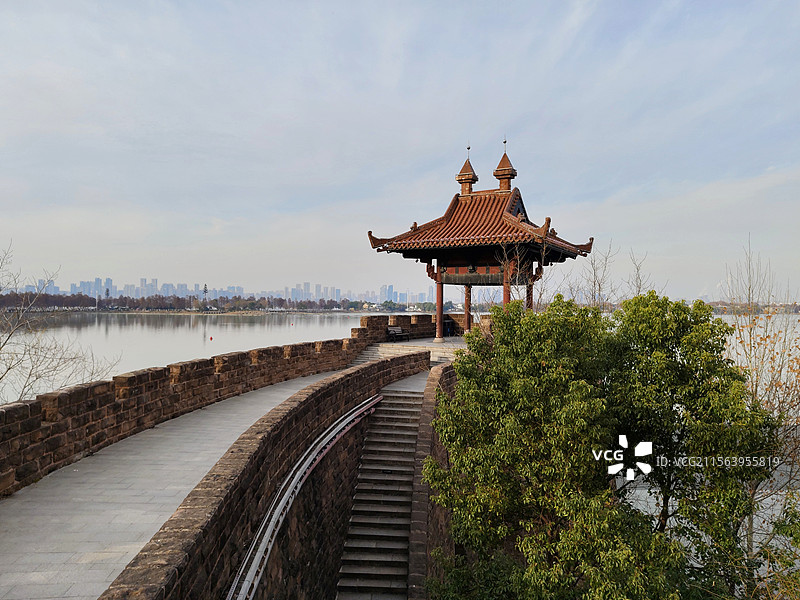 武汉东湖磨山景区 东湖 楚城 楚天台图片素材