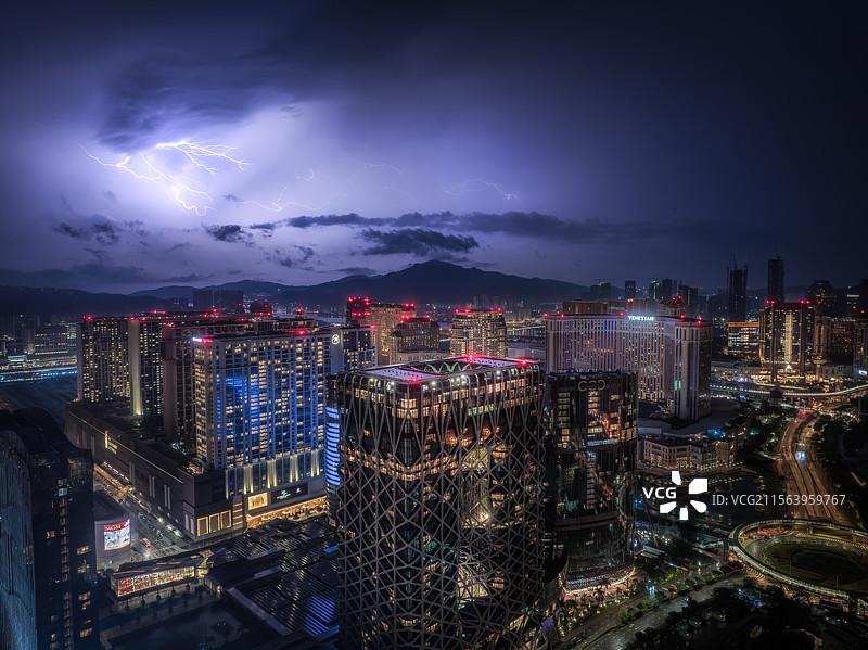 雷鸣澳门氹仔岛图片素材