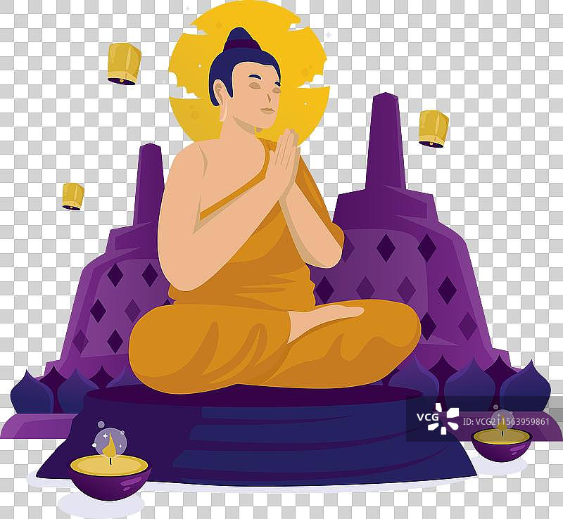 佛陀是冥想和崇拜的象征图片素材