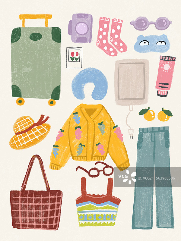 旅行穿搭图片素材