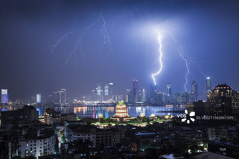 滕王阁雷暴图片素材