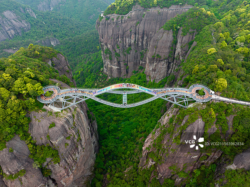 浙江台州神仙居如意桥图片素材