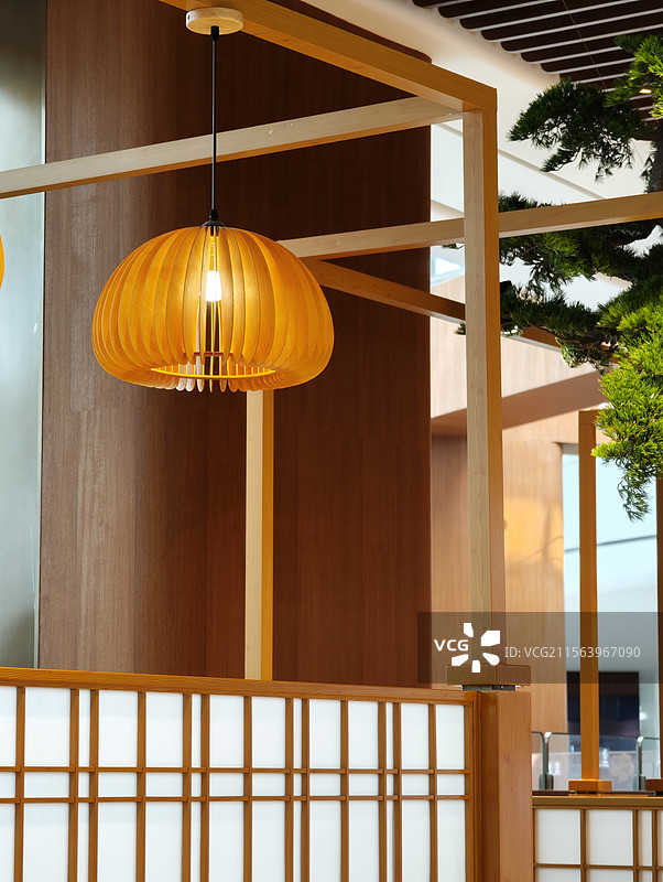 商场中日式装修吊灯图片素材