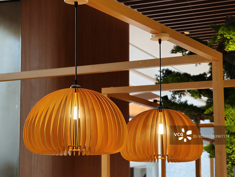 商场中日式装修吊灯图片素材