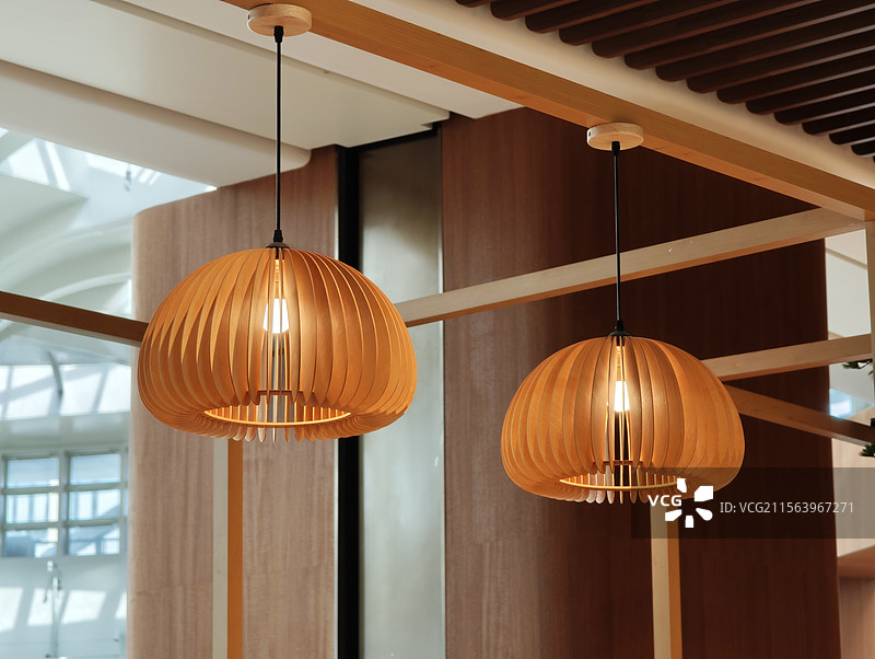 商场中日式装修吊灯图片素材