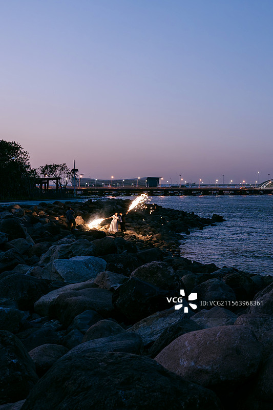 上海吴淞口湿地公园 长江入海口图片素材
