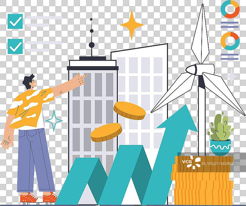 影响力投资概念的热情投资者图片素材