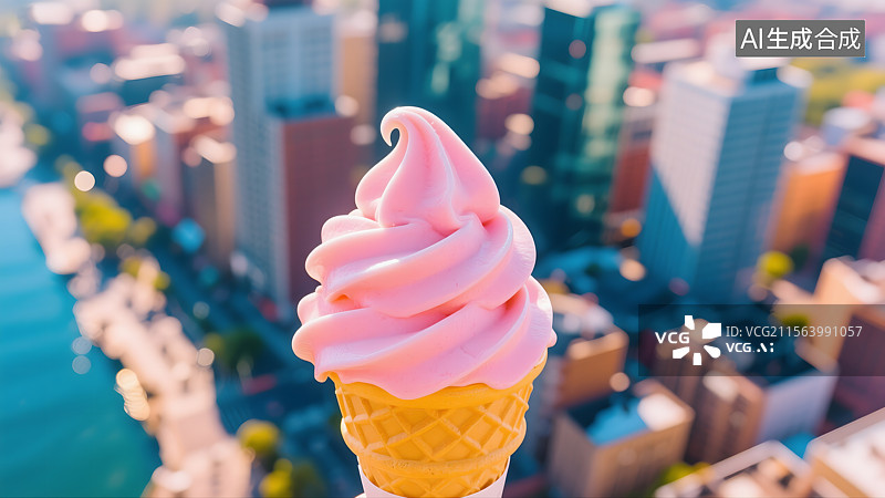 【AI数字艺术】夏日甜蜜冰淇淋派对图片素材