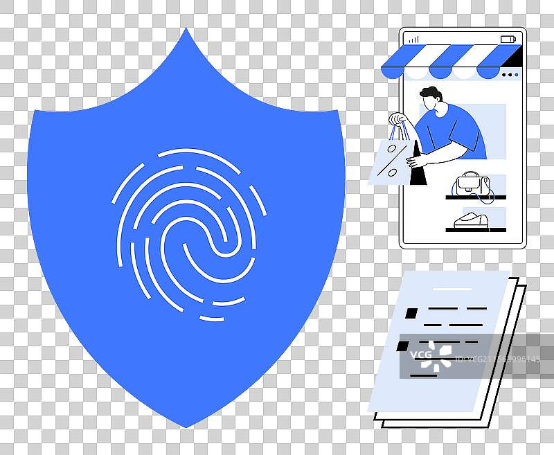 数字购物中的网络安全 - 个人数据图片素材