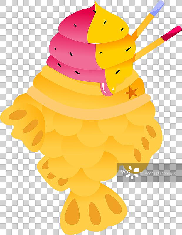 草莓鯛魚燒日本美食图片素材