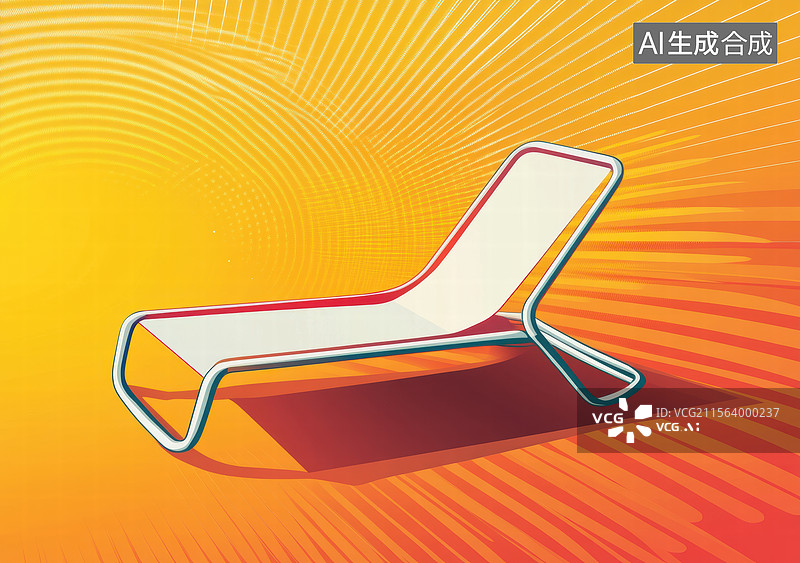 【AI数字艺术】夏日海滩休闲时光图片素材