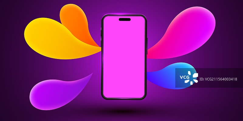 手机模型色彩爆炸图片素材