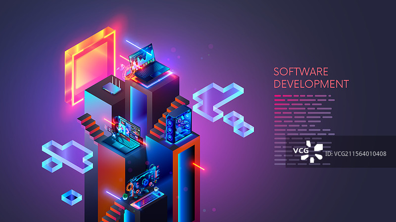 软件开发编码编程概念图片素材