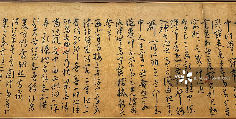 上海博物馆文物（明代王宠草书典范）—《古诗十九首卷》/飞白笔意/墨色韵律层次—长三角文博数字化与书法图片素材