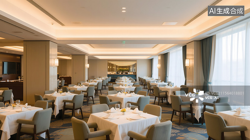 【AI数字艺术】高档餐厅的浪漫氛围图片素材