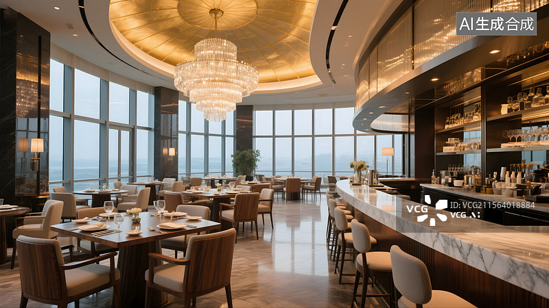 【AI数字艺术】高档餐厅的浪漫氛围图片素材