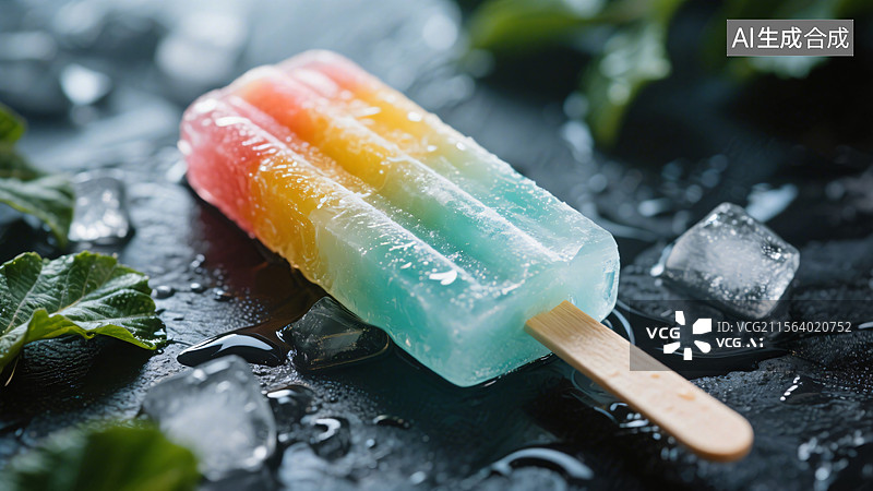 【AI数字艺术】夏日清凉冰棍图片素材