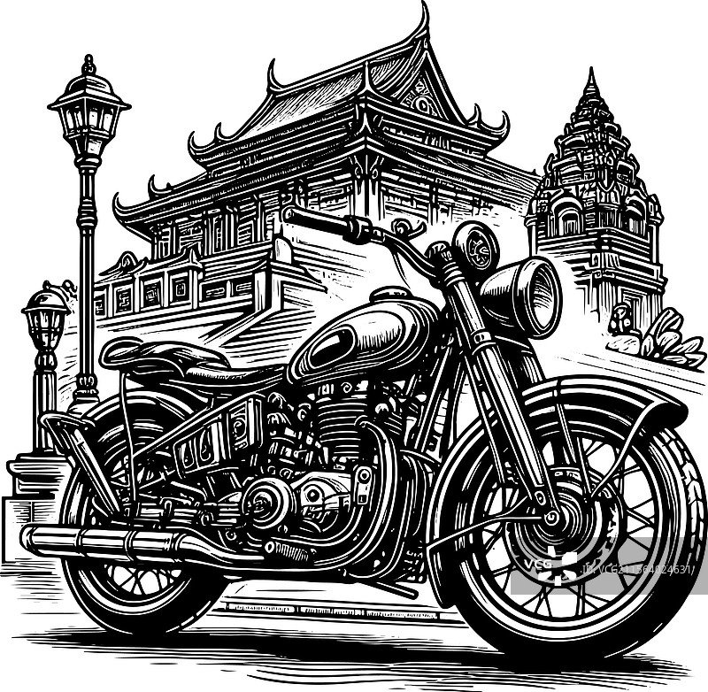 自行车线条艺术剪影库存照片图片素材