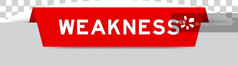 带有“弱点”字样的红色插入标签图片素材