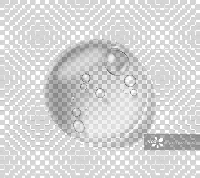 孤立的透明凝胶滴，带有小颗粒图片素材