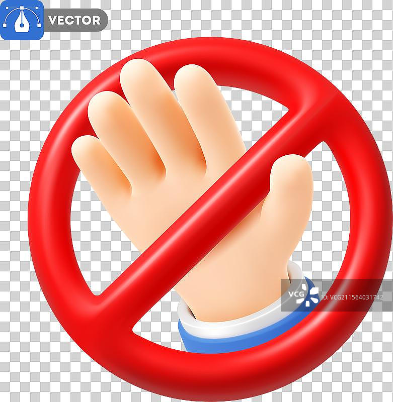 禁止标志图标（带有划掉的圆圈）图片素材