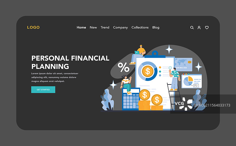 银行服务概念平面图图片素材