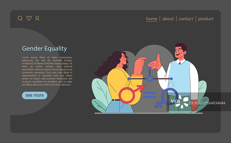 倡导性别角色平衡的视觉表现图片素材