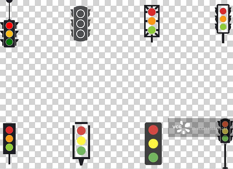交通信号灯图标 EPS 10图片素材