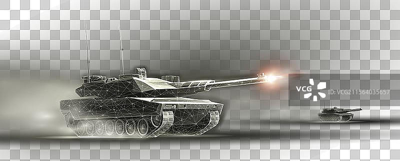 战场上的坦克，军队战斗装甲车图片素材