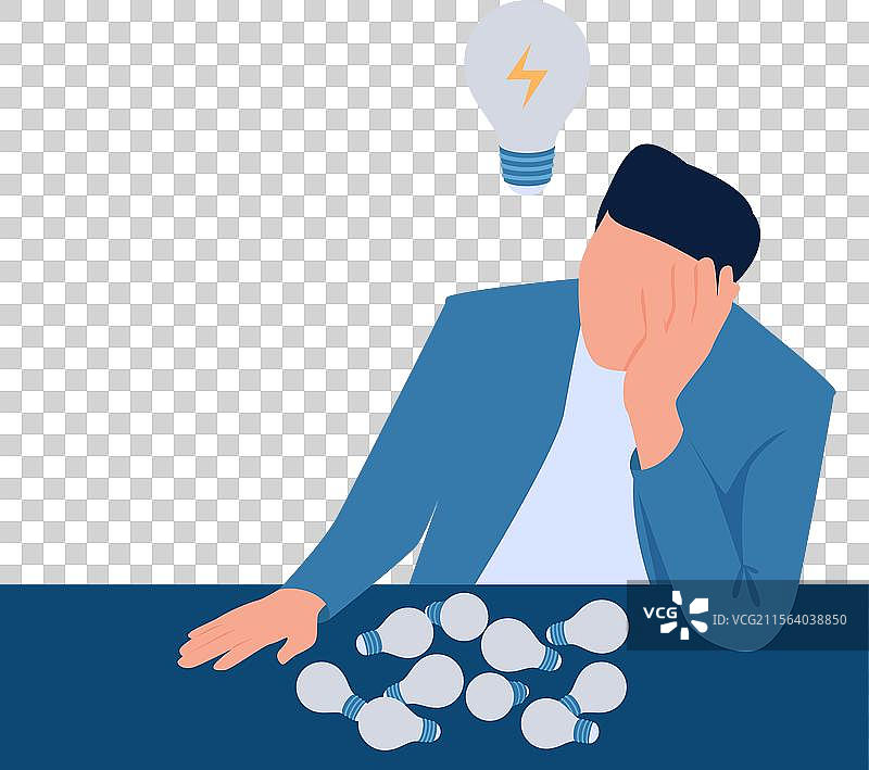 人们几乎对如此多的想法感到绝望。图片素材