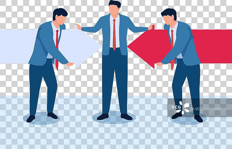 人们指向箭头以团结的隐喻图片素材