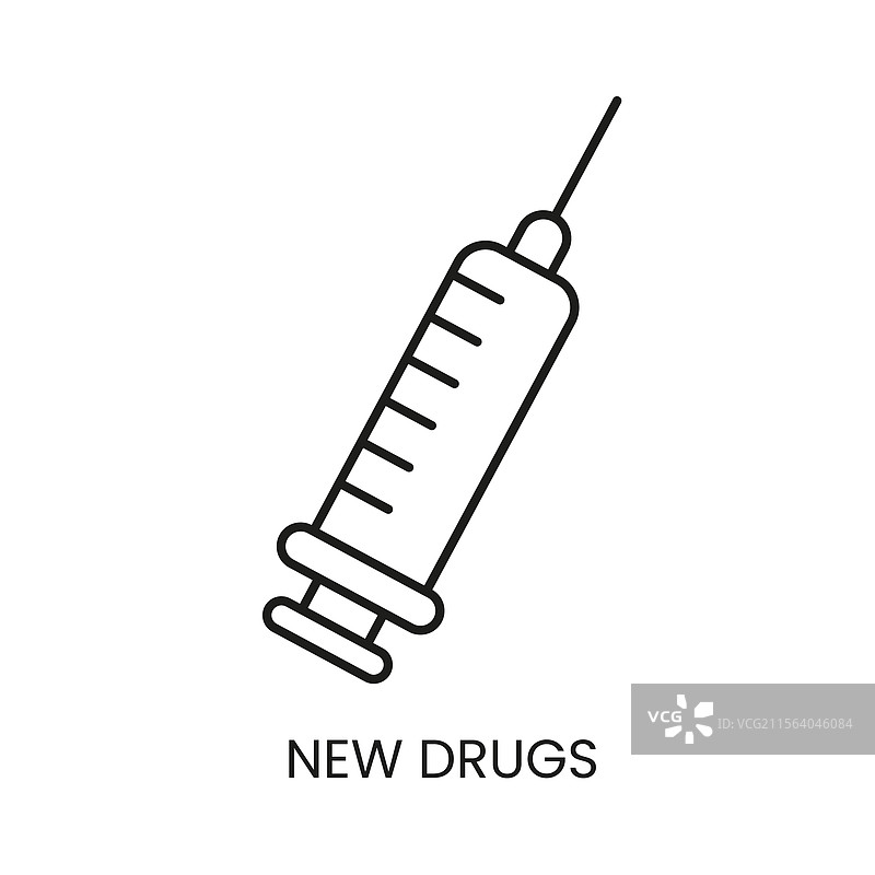 可编辑的新药物线条图标图片素材