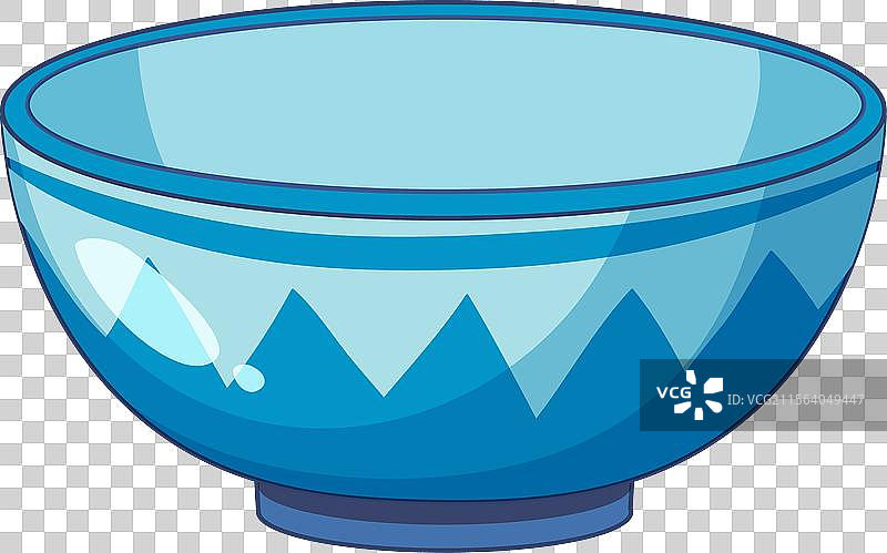 一个带有图案的蓝色碗图片素材