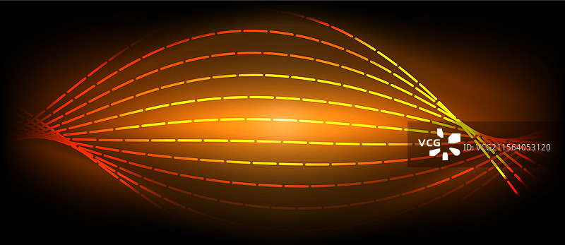 霓虹波浪线与混合效果图片素材