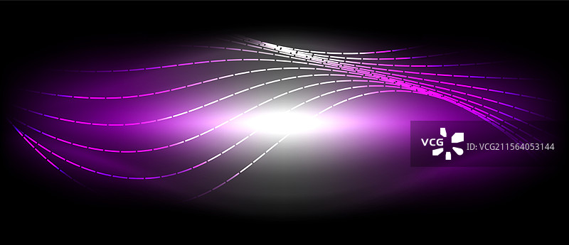 霓虹波浪线与混合效果图片素材