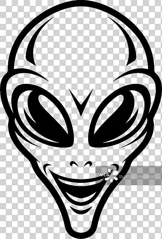 外星人头部 UFO 及其神秘生物学图片素材