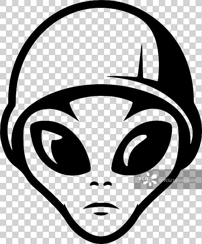 外星人头部 UFO 及其神秘生物学图片素材