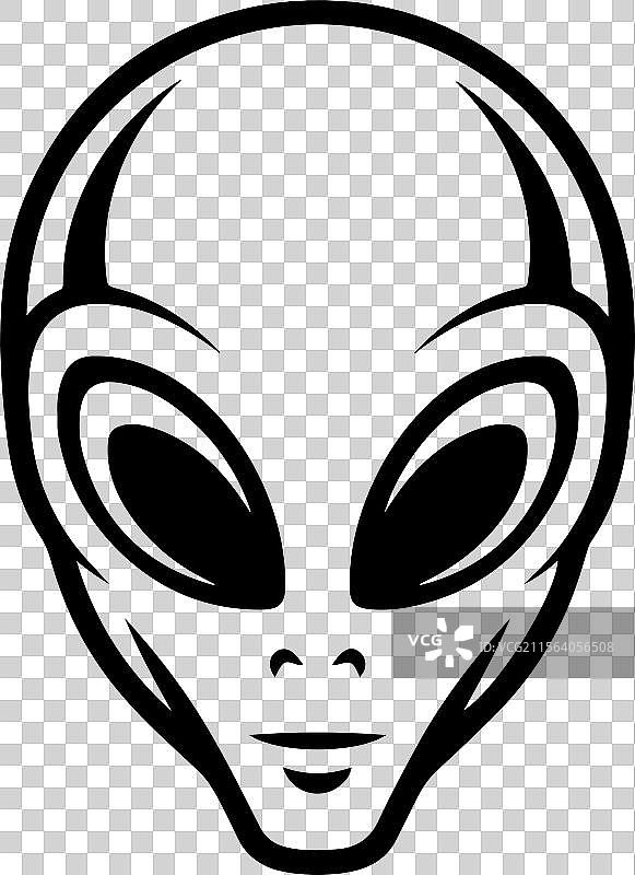 外星人头部 外星人头 UFO 迷信生物学图片素材