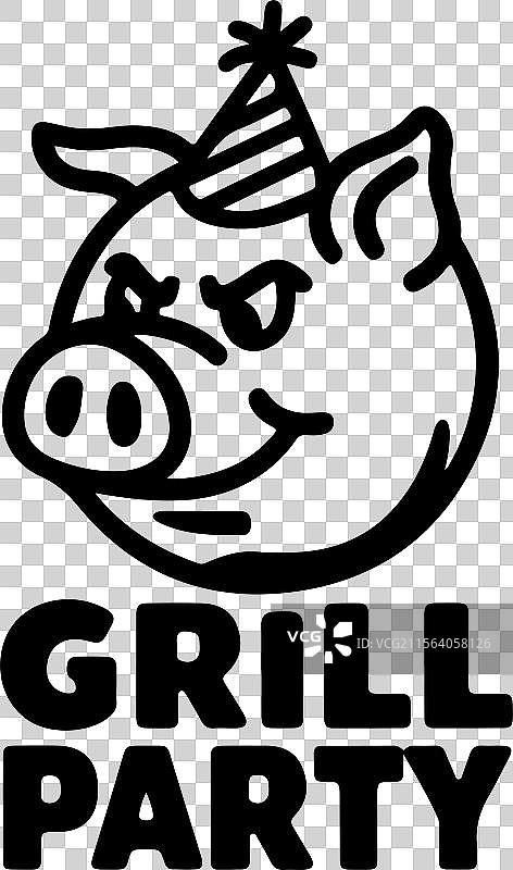 白色背景上的猪头，猪肉图片素材