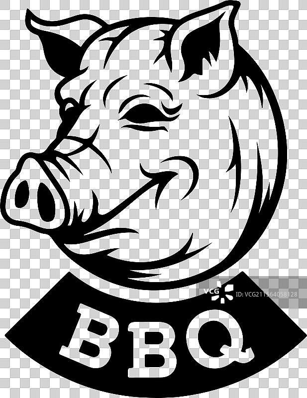 白色背景上的猪头，猪肉图片素材