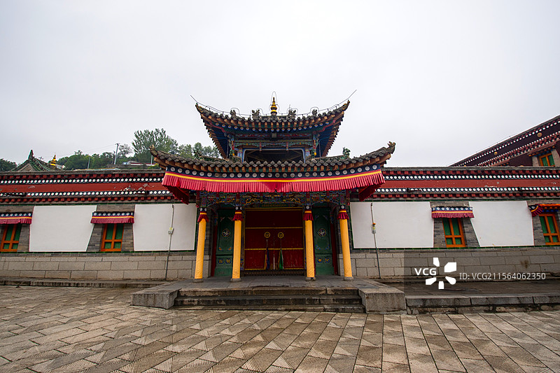 国家级5A景区青海湟中县塔尔寺风光图片素材