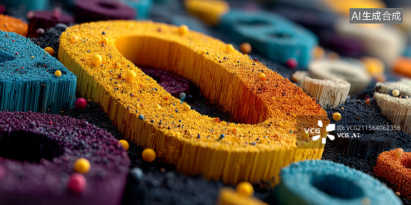 【AI数字艺术】彩色数字零的立体表现图片素材