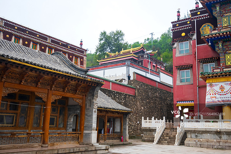 国家级5A景区青海湟中县塔尔寺风光图片素材