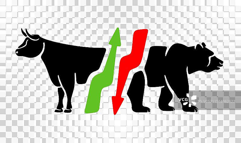 牛市与熊市交易图表商业图片素材