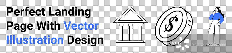 经典银行与硬币的金融概念图片素材