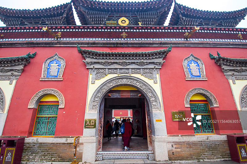 国家级5A景区青海湟中县塔尔寺风光图片素材