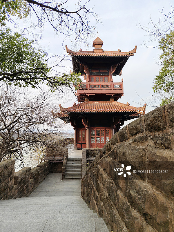 武汉东湖磨山景区 东湖楚城图片素材